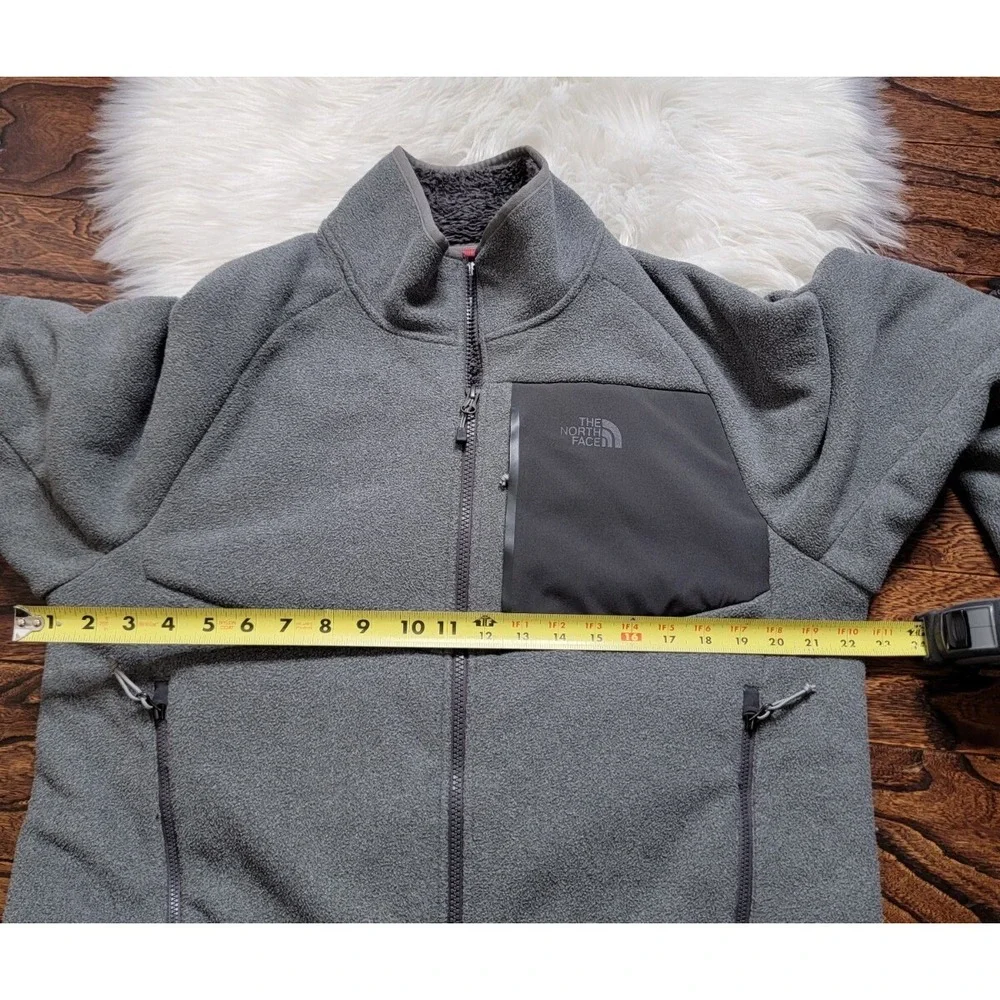 The North Face Full Zip Fleece Jacket Men's Size Large Gray Outdoors